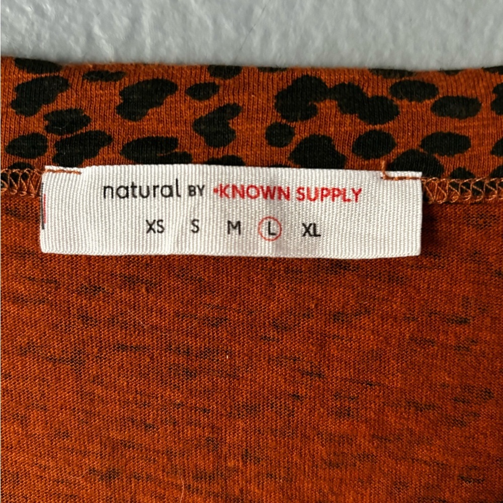 Known Supply | Animal Print Babydoll Dress | Organic Cotton | L - Picture 12 of 12